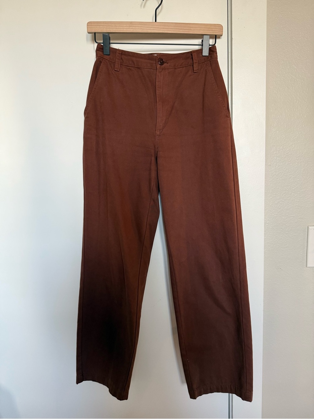 Aritzia Wide Leg Pants in Brown